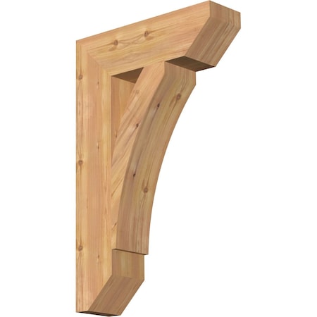 Ekena Millwork Thorton Slat Smooth Bracket, Western Red Cedar, 5 1/2"W x 20"D x 32"H BKT06X20X32THR06SWR